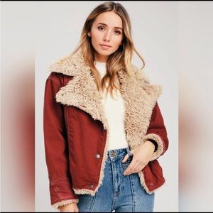 FREE PEOPLE OWEN Sherpa Jacket EUC